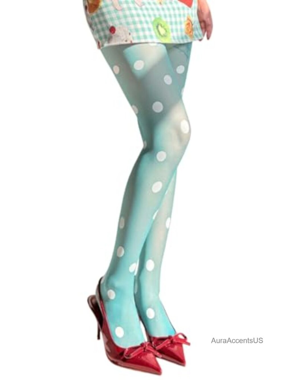 Y2K Funky Polka Dot Sheer Tights High Waist Polyester Blend